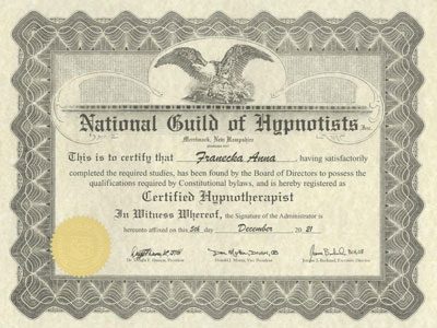 Certyfikat Anna Francecka NGH